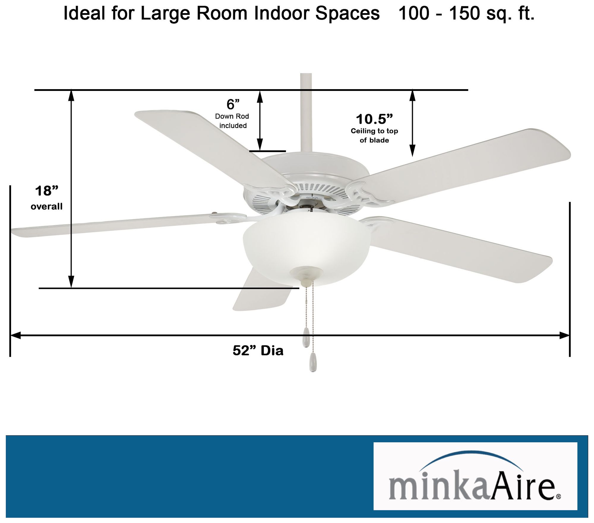 Thumbnail3 of Minka Aire Contractor Uni-Pack 52-inch LED White Ceiling Fan more views
