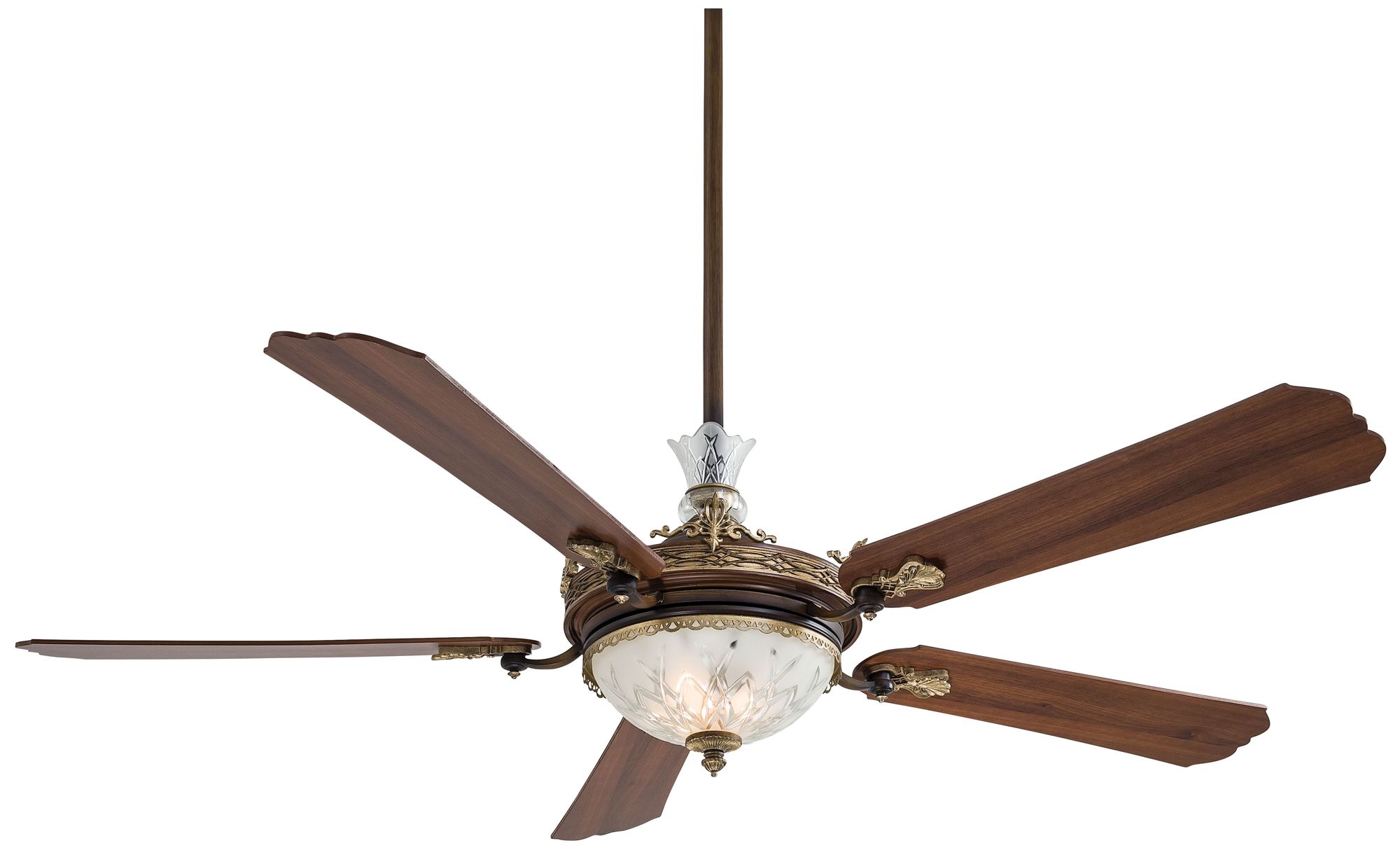 Image 2 Minka Aire Cristafano 68-inch LED Belcaro Walnut Ceiling Fan