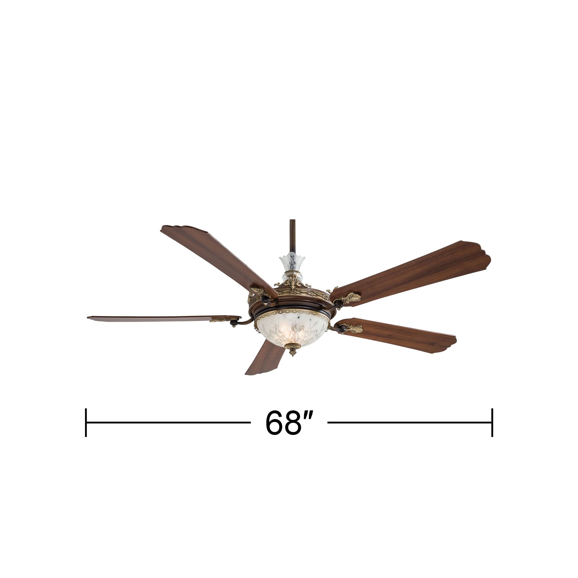 Image 6 Minka Aire Cristafano 68-inch LED Belcaro Walnut Ceiling Fan more views