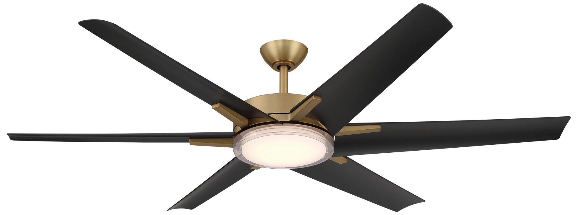 Image 2 Minka-Aire Deco 65-in LED Heritage Brass and Black 6-Blades Ceiling Fan more views