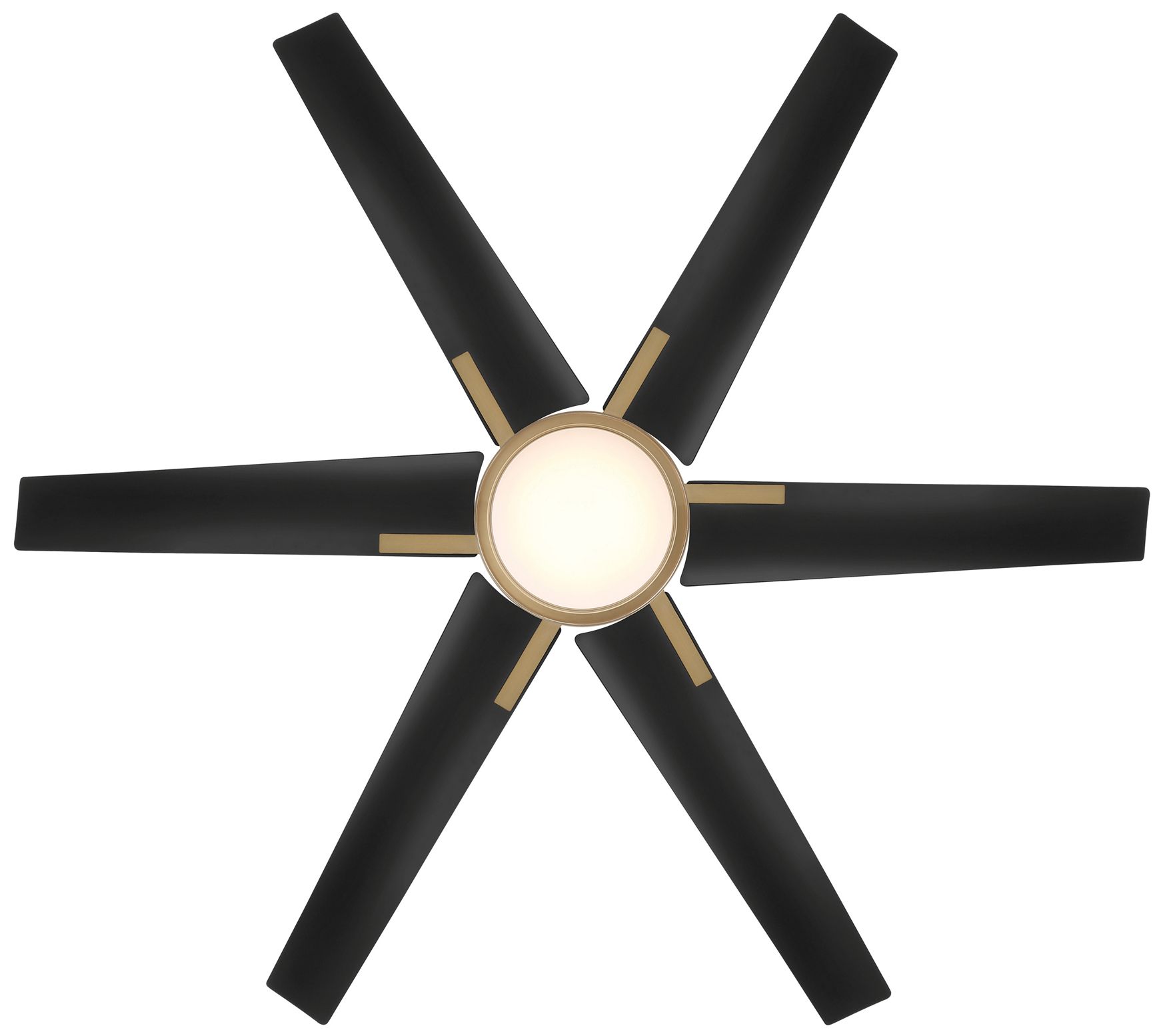 Image 4 Minka-Aire Deco 65-in LED Heritage Brass and Black 6-Blades Ceiling Fan more views