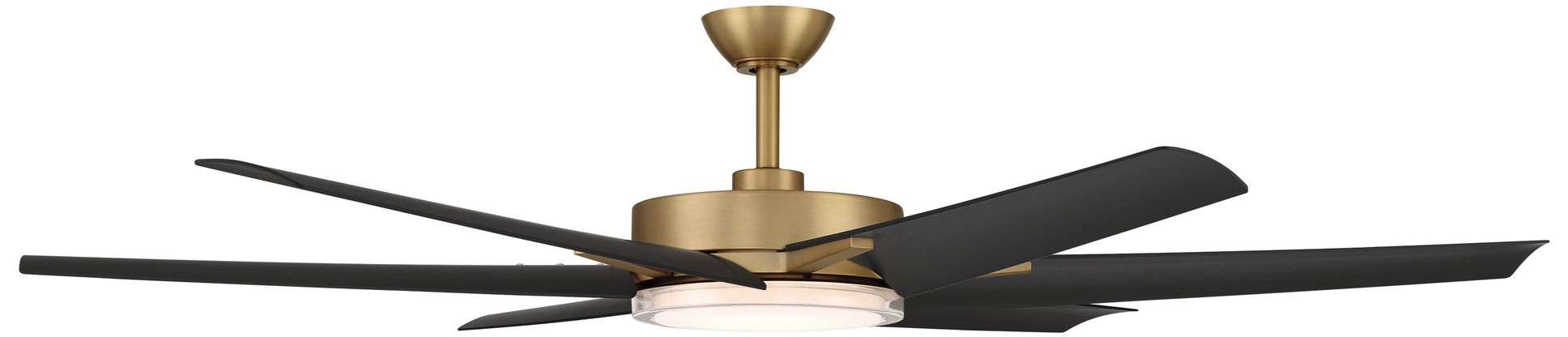 Image 5 Minka-Aire Deco 65-in LED Heritage Brass and Black 6-Blades Ceiling Fan more views