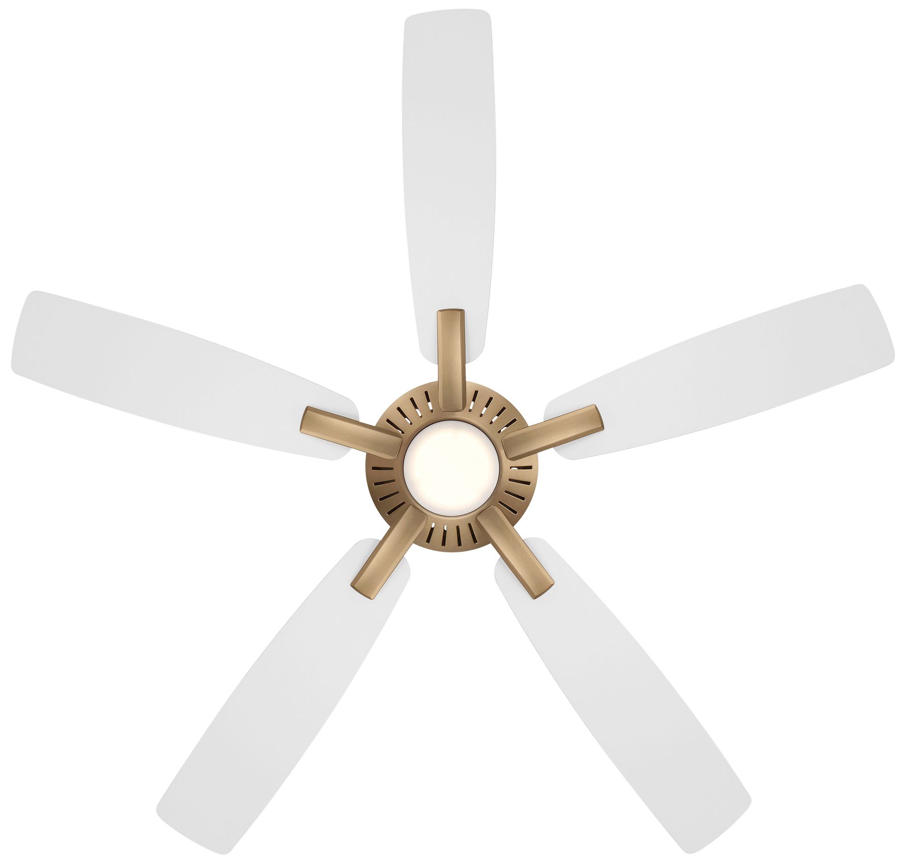 Image 4 Minka-Aire Dyno 52-in LED Brushed Brass and White 5-Blades Ceiling Fan more views