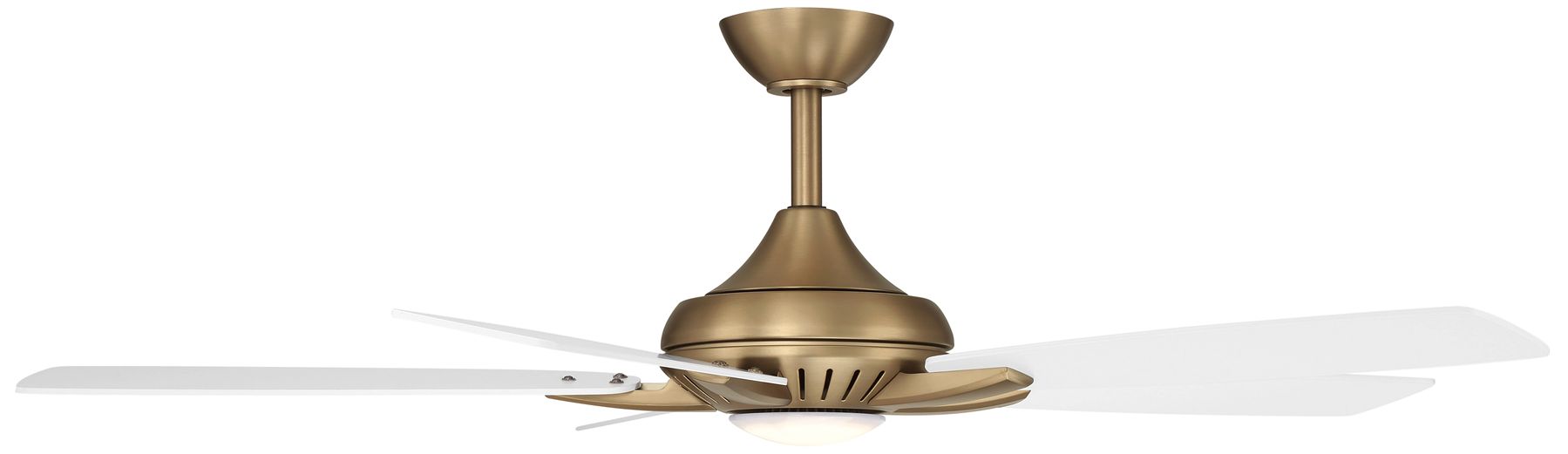 Image 5 Minka-Aire Dyno 52-in LED Brushed Brass and White 5-Blades Ceiling Fan more views