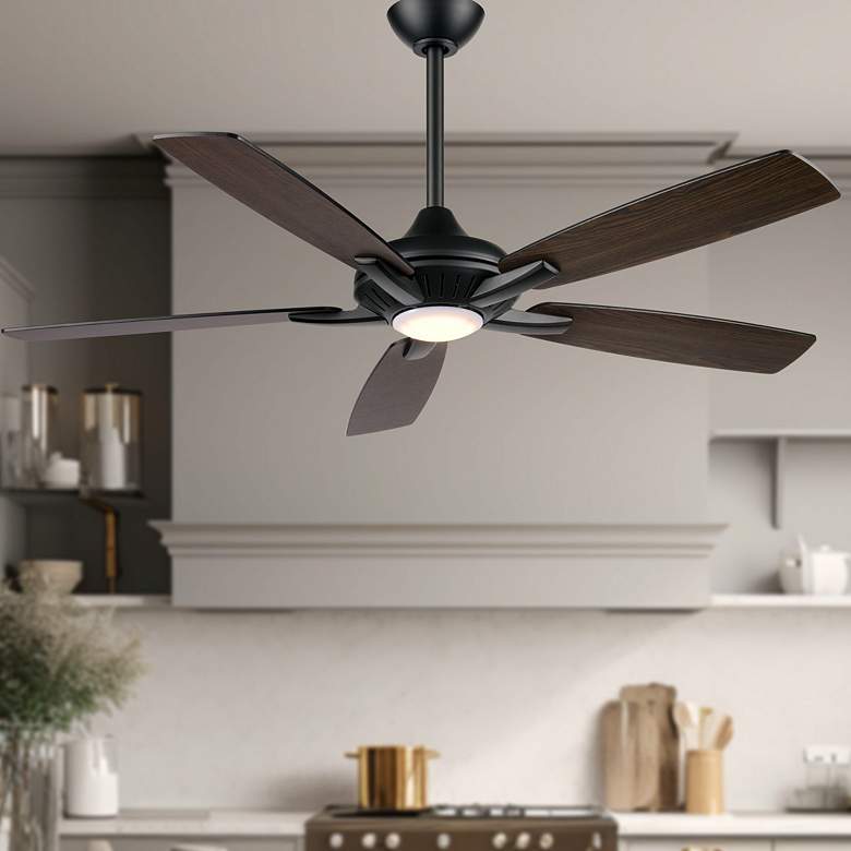 Image 1 Minka-Aire Dyno 52-in LED Coal Black Indoor 5-Blade Ceiling Fan