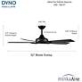6_Minka-Aire Dyno 52-in LED Coal Black Indoor 5-Blade Ceiling Fan more views
