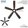 7_Minka-Aire Dyno 52-in LED Coal Black Indoor 5-Blade Ceiling Fan more views