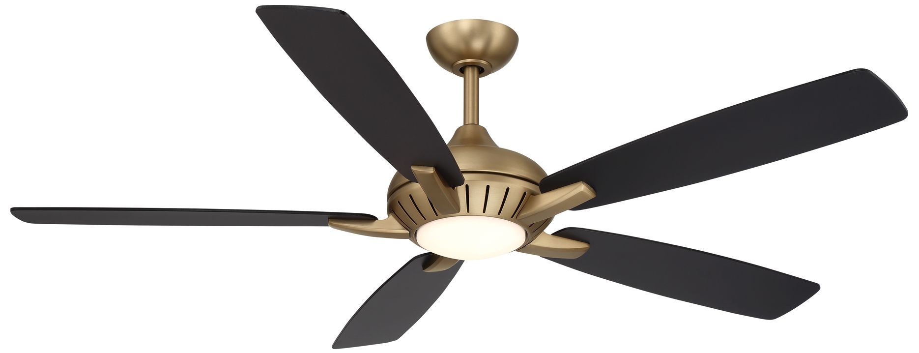 Image 2 Minka-Aire Dyno 60-in LED Brushed Brass and Black 5-Blades Ceiling Fan more views