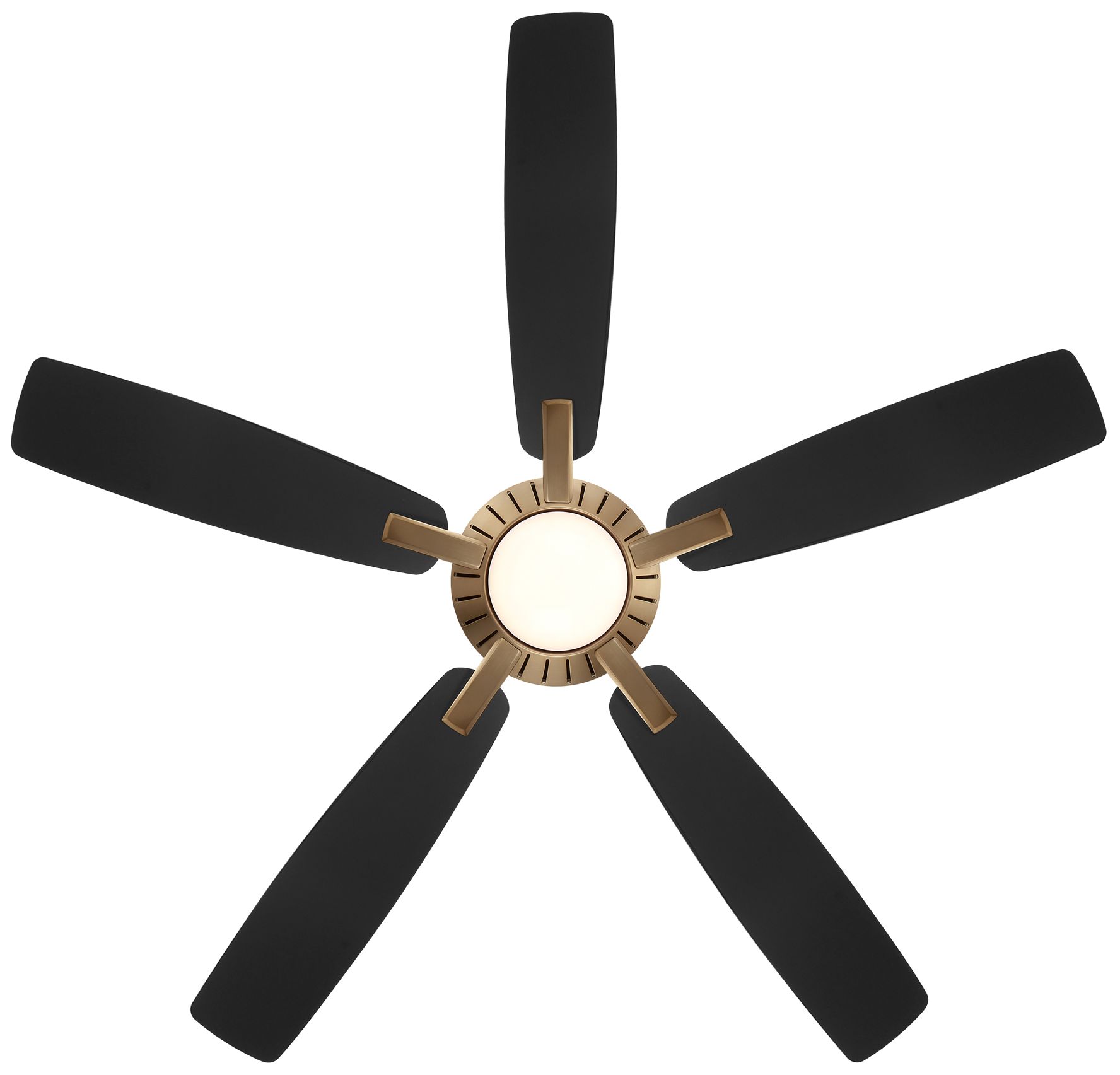 Image 4 Minka-Aire Dyno 60-in LED Brushed Brass and Black 5-Blades Ceiling Fan more views