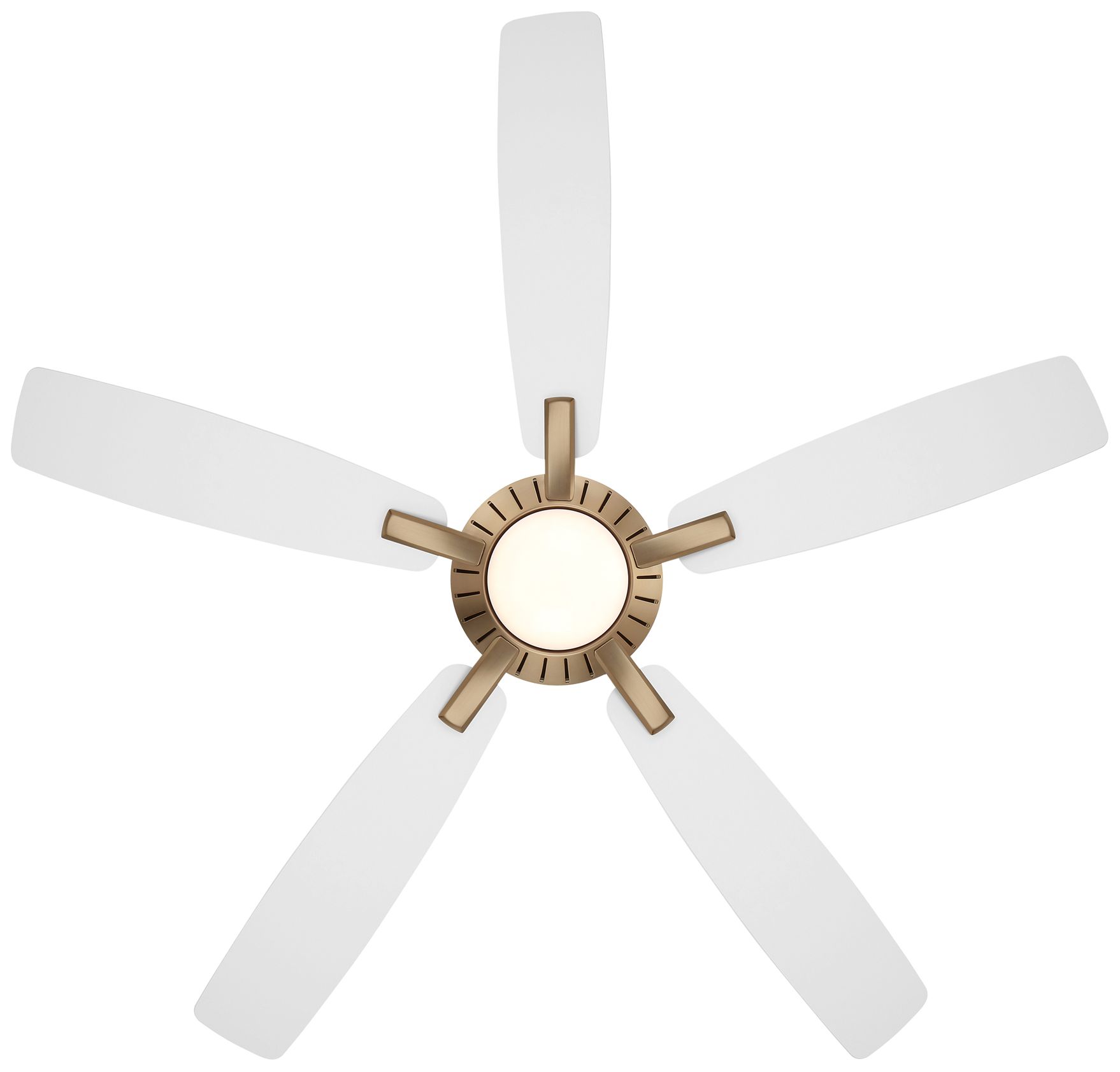 Image 4 Minka-Aire Dyno 60-in LED Brushed Brass and White 5-Blades Ceiling Fan more views
