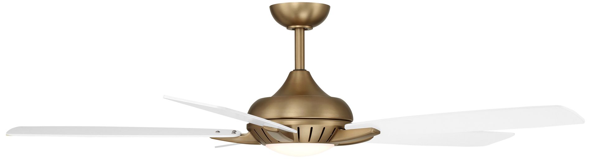 Image 5 Minka-Aire Dyno 60-in LED Brushed Brass and White 5-Blades Ceiling Fan more views