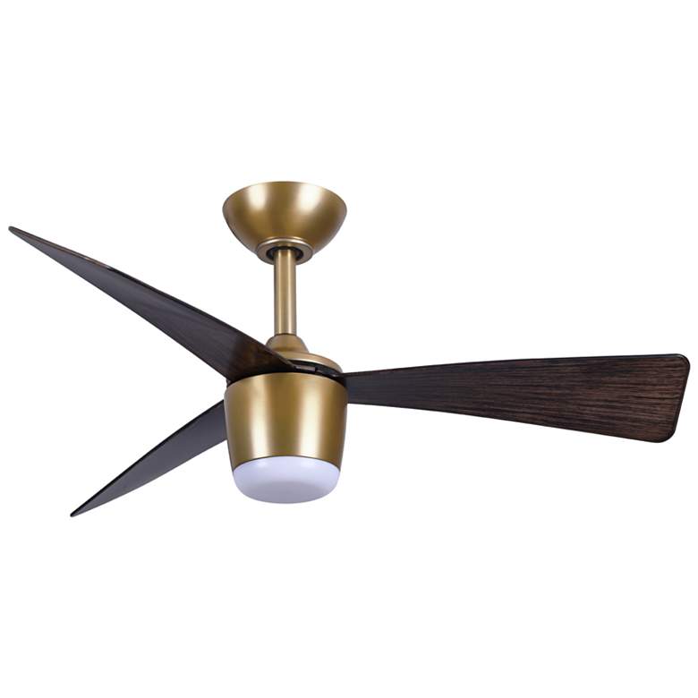 Image 1 Minka-Aire Elavan 36-in LED Legacy Brass Indoor/Outdoor 3-Blade Ceiling Fan