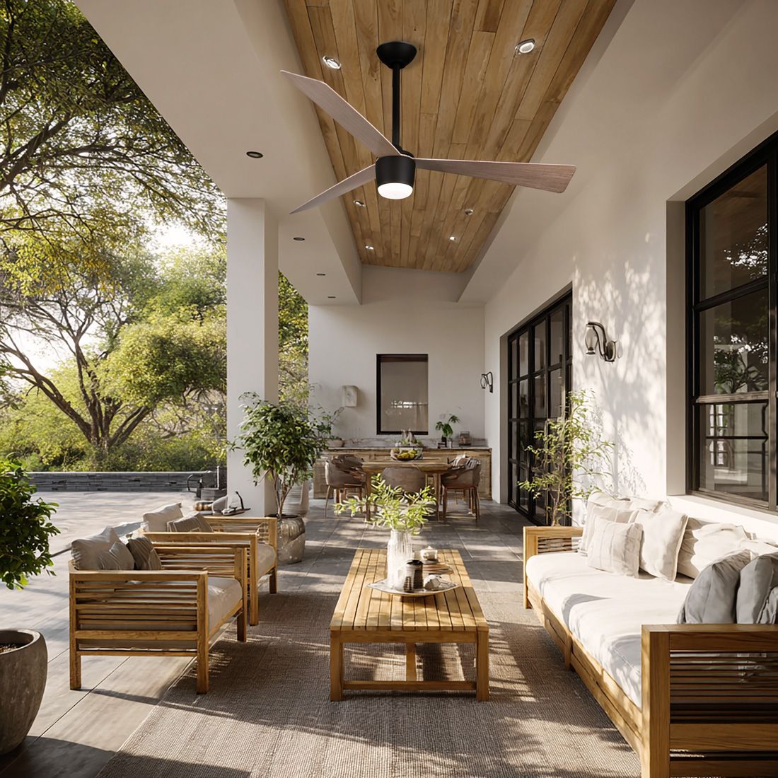 Thumbnail4 of Minka-Aire Elavan 52-in LED Dark Bronze Indoor-Outdoor 3-Blade Ceiling Fan more views
