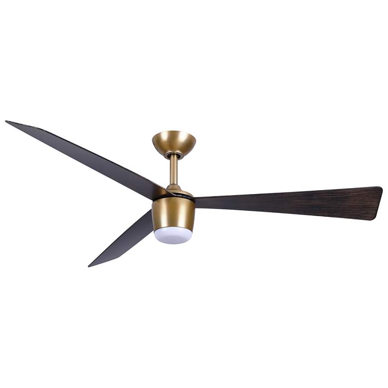 Image 1 Minka-Aire Elavan 52-in LED Legacy Brass Indoor/Outdoor 3-Blade Ceiling Fan