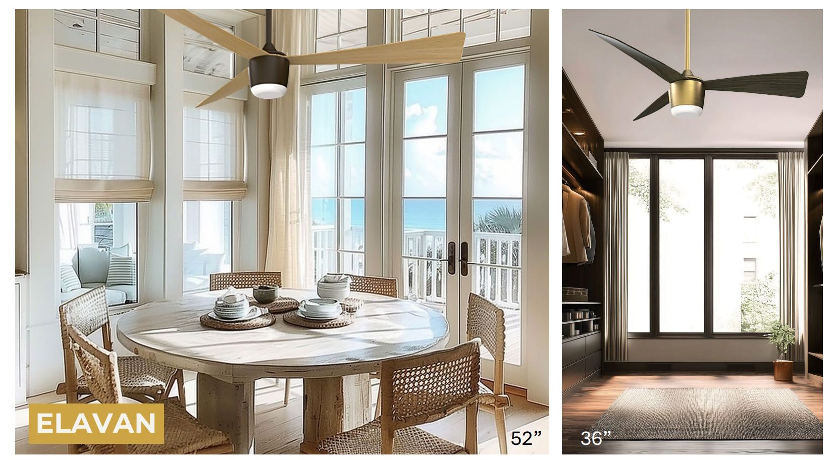 Image 2 Minka-Aire Elavan 52-in LED Legacy Brass Indoor/Outdoor 3-Blade Ceiling Fan more views