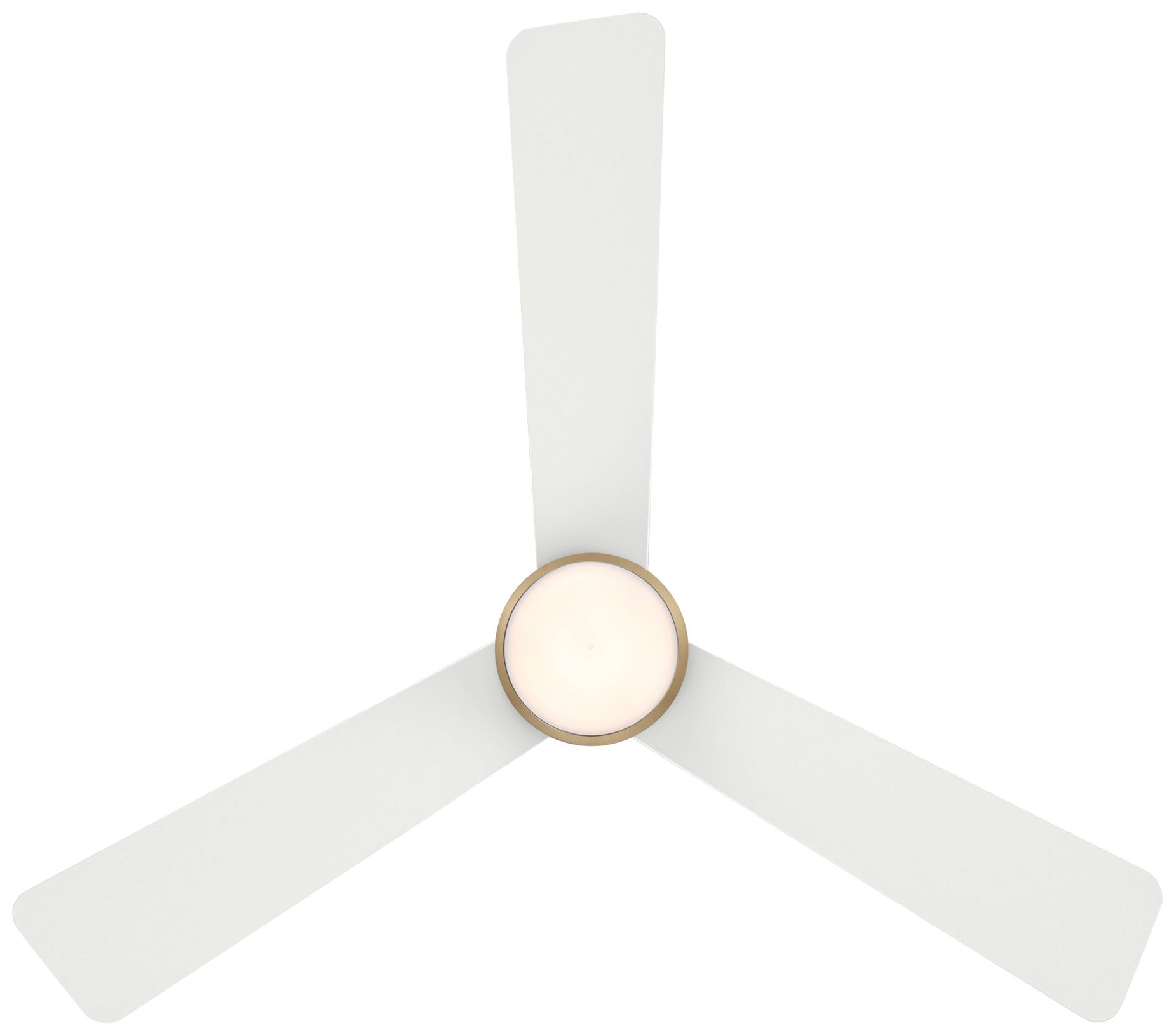 Image 4 Minka-Aire Elevan 36-in LED Brass and White 3-Blades Outdoor Ceiling Fan more views