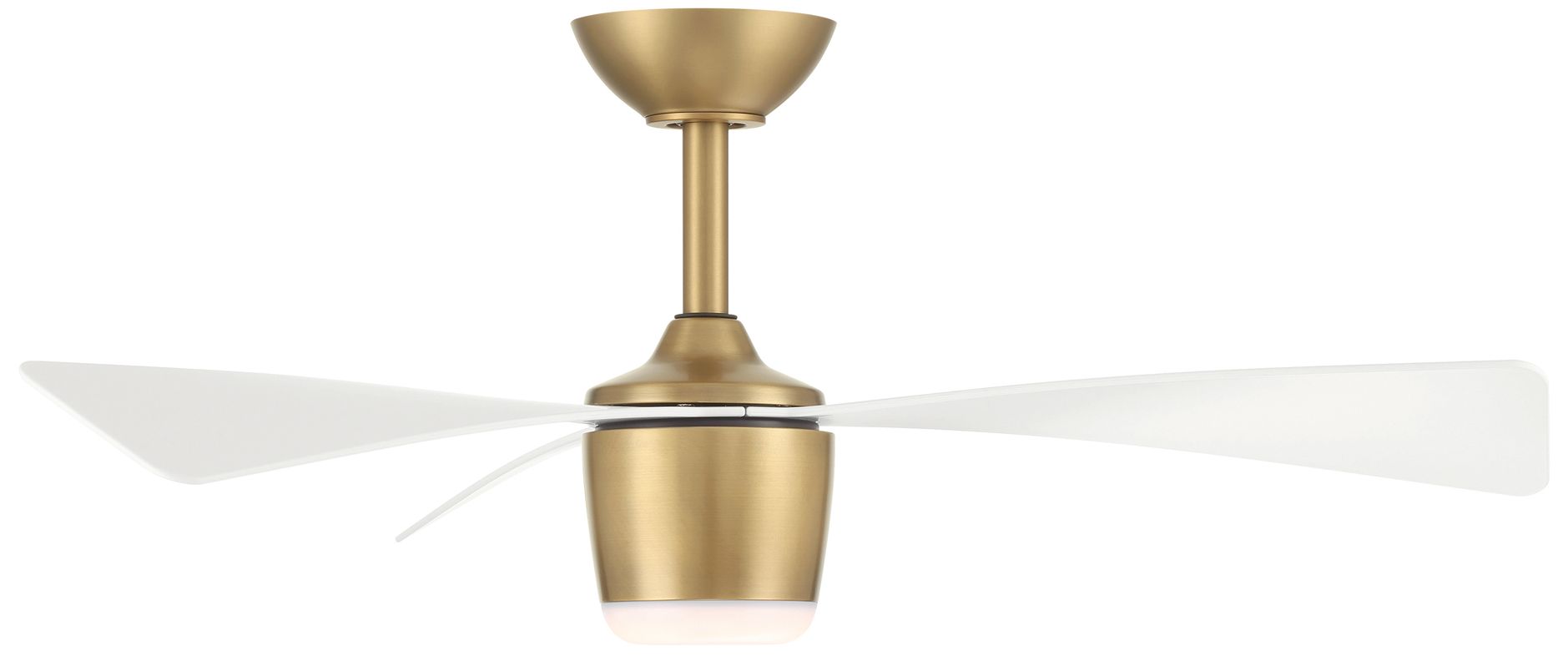 Image 5 Minka-Aire Elevan 36-in LED Brass and White 3-Blades Outdoor Ceiling Fan more views