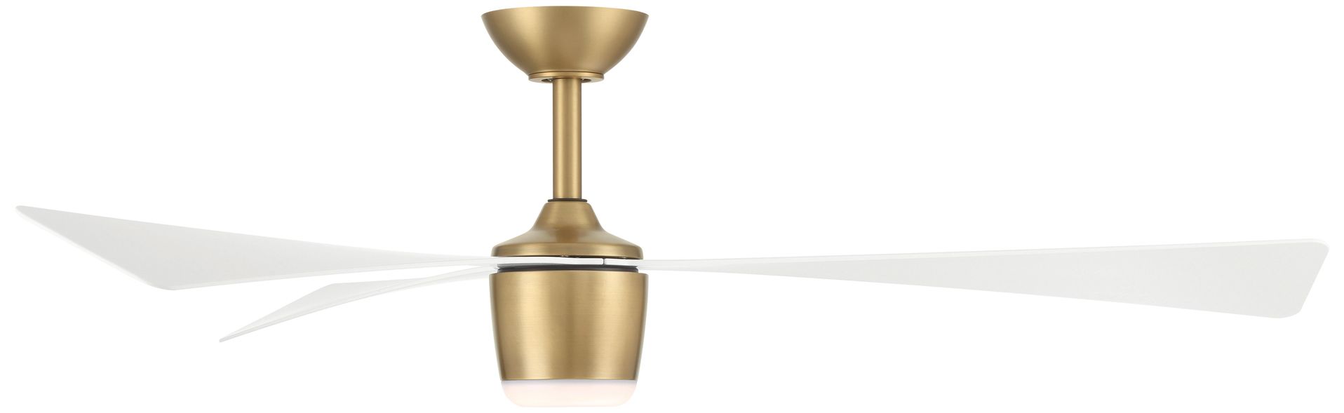 Image 5 Minka-Aire Elevan 52-in LED Brass and White 3-Blades Outdoor Ceiling Fan more views