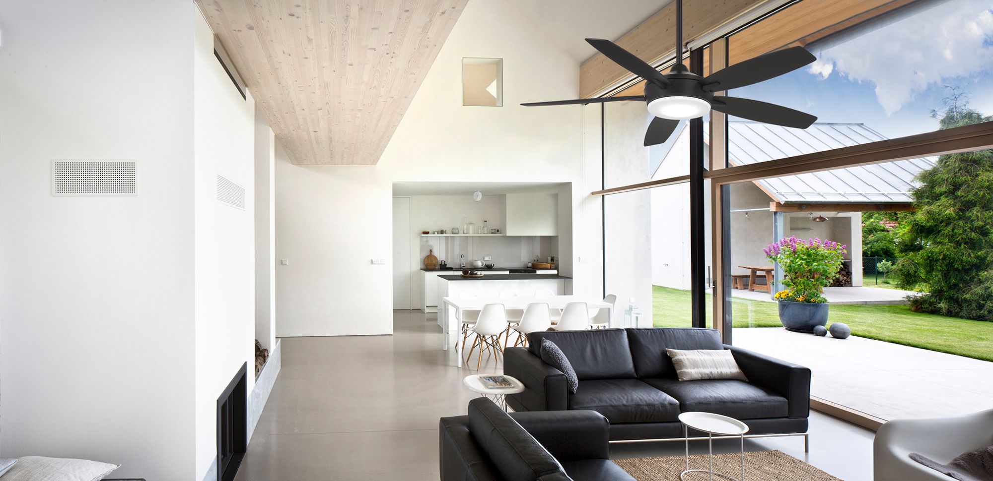 Image 5 Minka Aire Espace 52-inch LED Coal Black Ceiling Fan more views