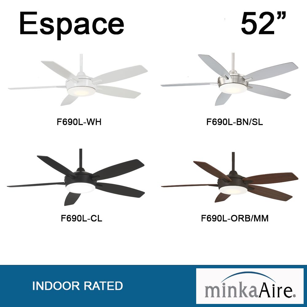 Minka Aire Espace 52-inch LED Coal Black Ceiling Fan