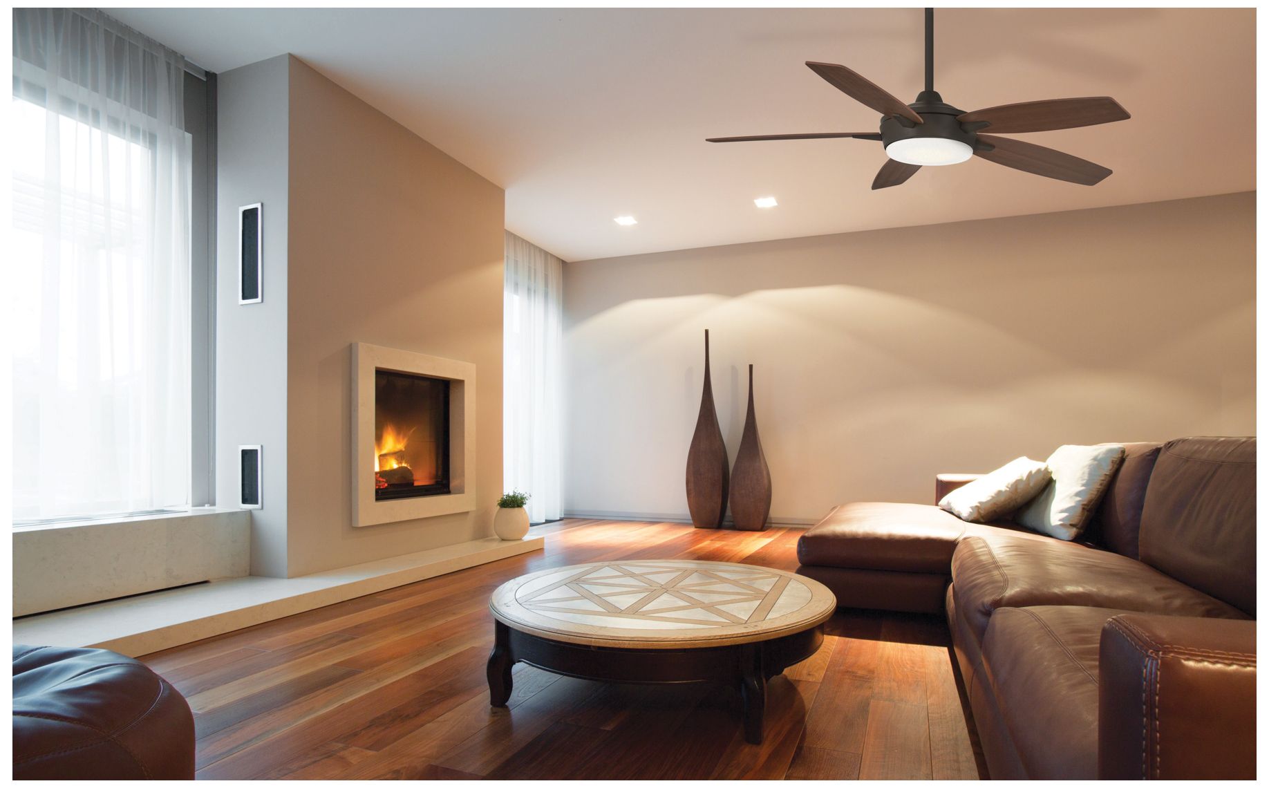 Image 5 Minka Aire Espace 52-inch LED Oil Rubbed Bronze Ceiling Fan more views