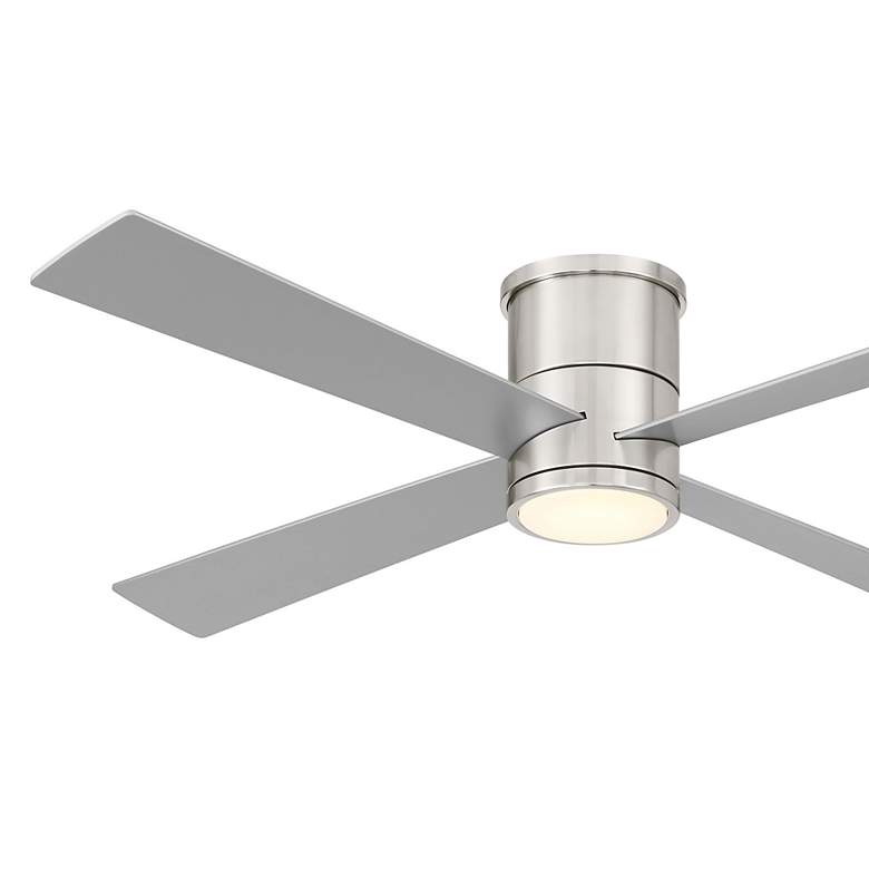 Image 3 Minka-Aire Falco 54-in LED Brushed Nickel 4-Blade Flush Mount Ceiling Fan more views