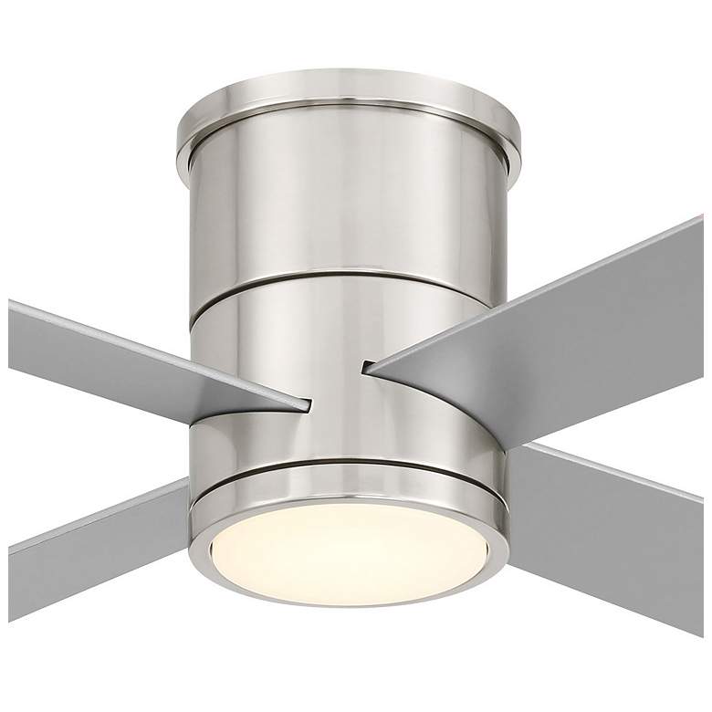 Image 4 Minka-Aire Falco 54-in LED Brushed Nickel 4-Blade Flush Mount Ceiling Fan more views