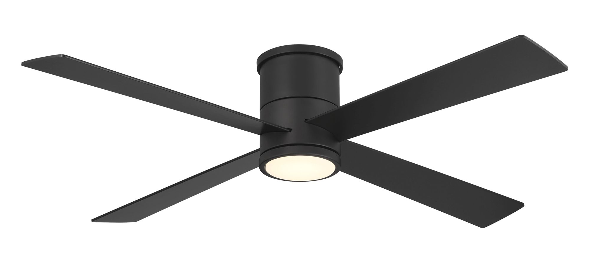 Image 2 Minka-Aire Falco 54-in LED Coal Black Indoor 4Blade Flush Mount Ceiling Fan