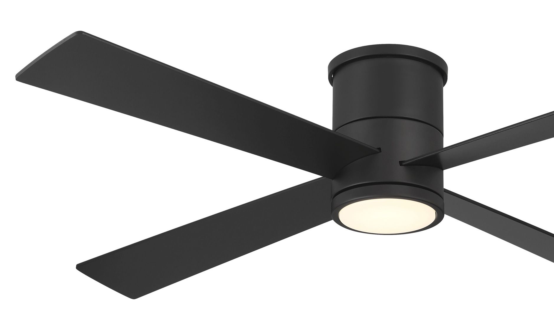 Image 3 Minka-Aire Falco 54-in LED Coal Black Indoor 4Blade Flush Mount Ceiling Fan more views
