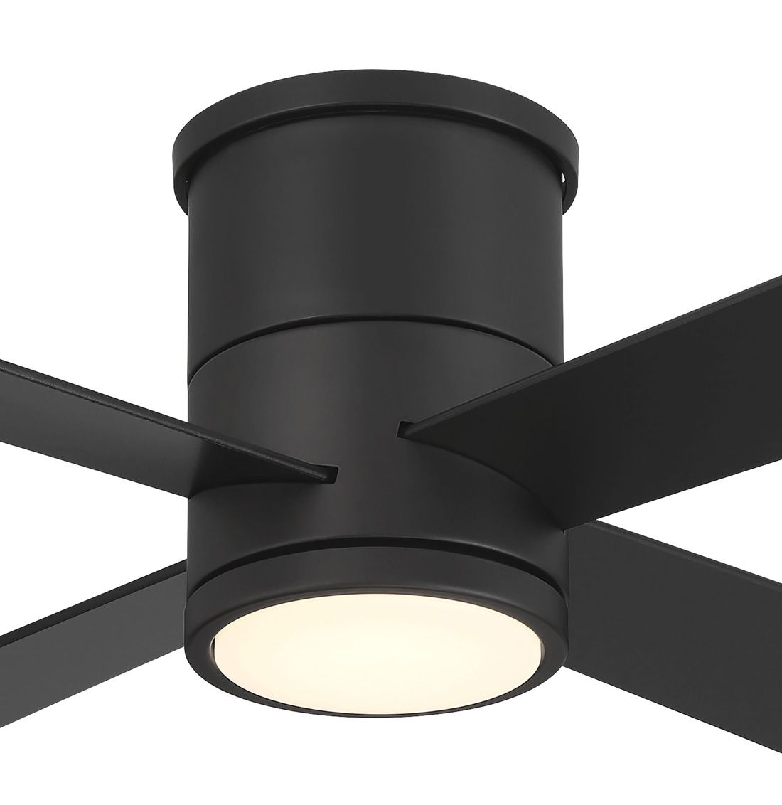 Minka-Aire Falco 54-in LED Coal Black Indoor 4Blade Flush Mount Ceiling Fan