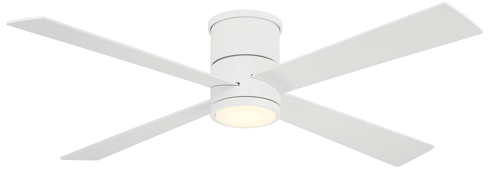 Image 2 Minka-Aire Falco 54-in LED Flat White 4-Blade Flush Mount Ceiling Fan