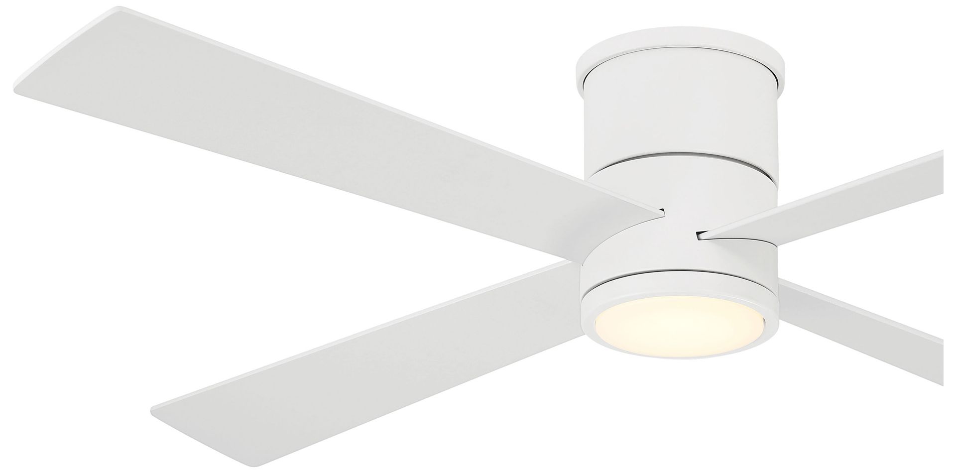 Image 3 Minka-Aire Falco 54-in LED Flat White 4-Blade Flush Mount Ceiling Fan more views