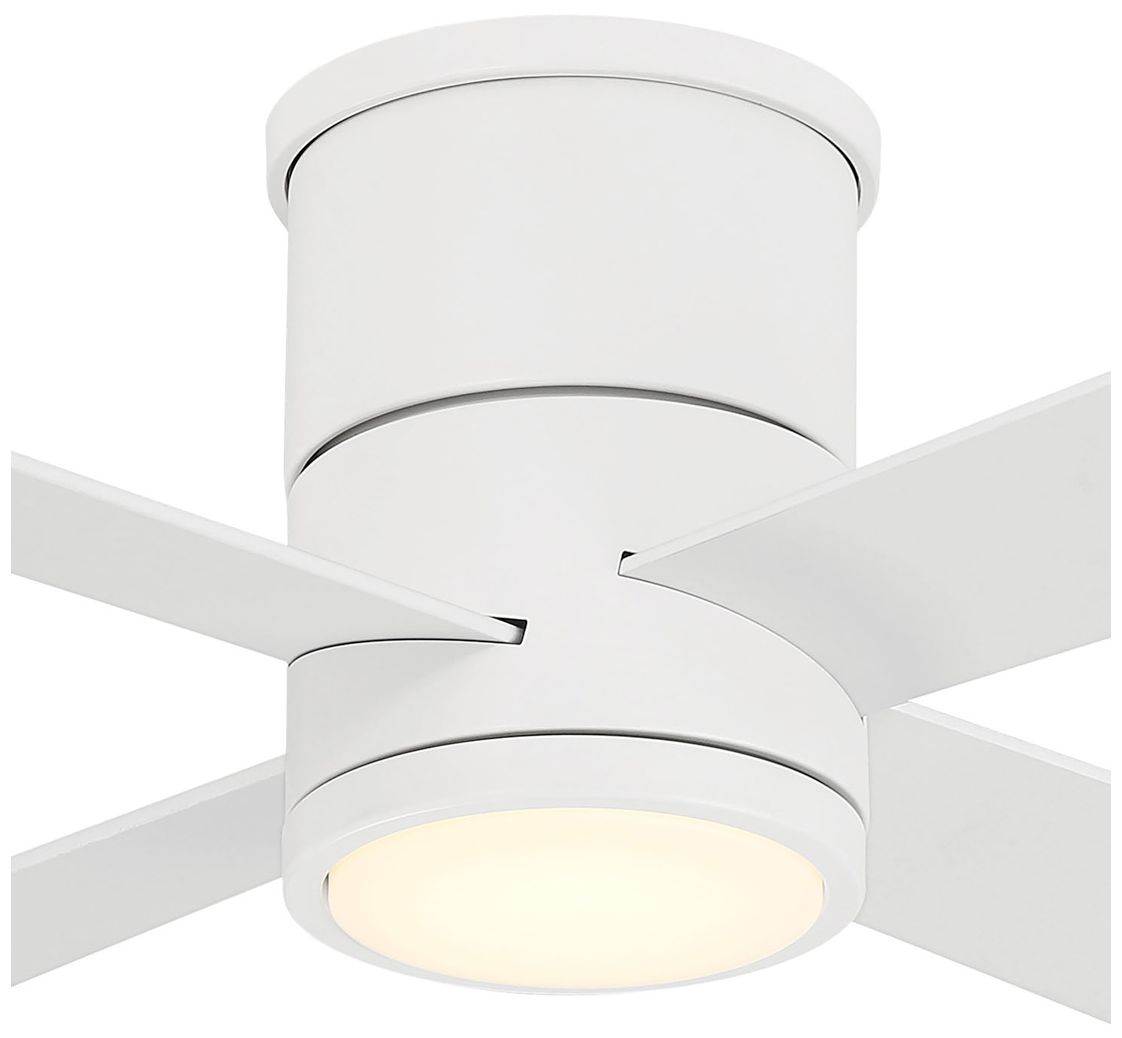 Minka-Aire Falco 54-in LED Flat White 4-Blade Flush Mount Ceiling Fan