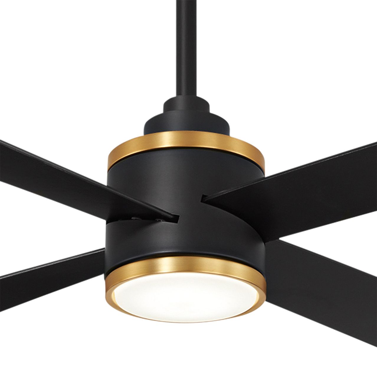 Image 4 Minka Aire Falco 54-inch LED Black and Soft Brass Indoor Ceiling Fan more views