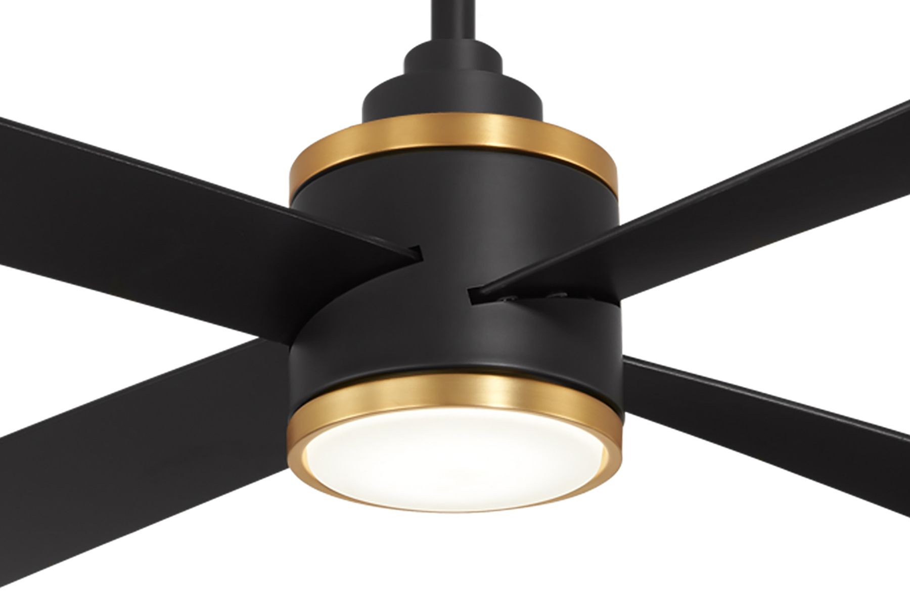 Image 7 Minka Aire Falco 54-inch LED Black and Soft Brass Indoor Ceiling Fan more views