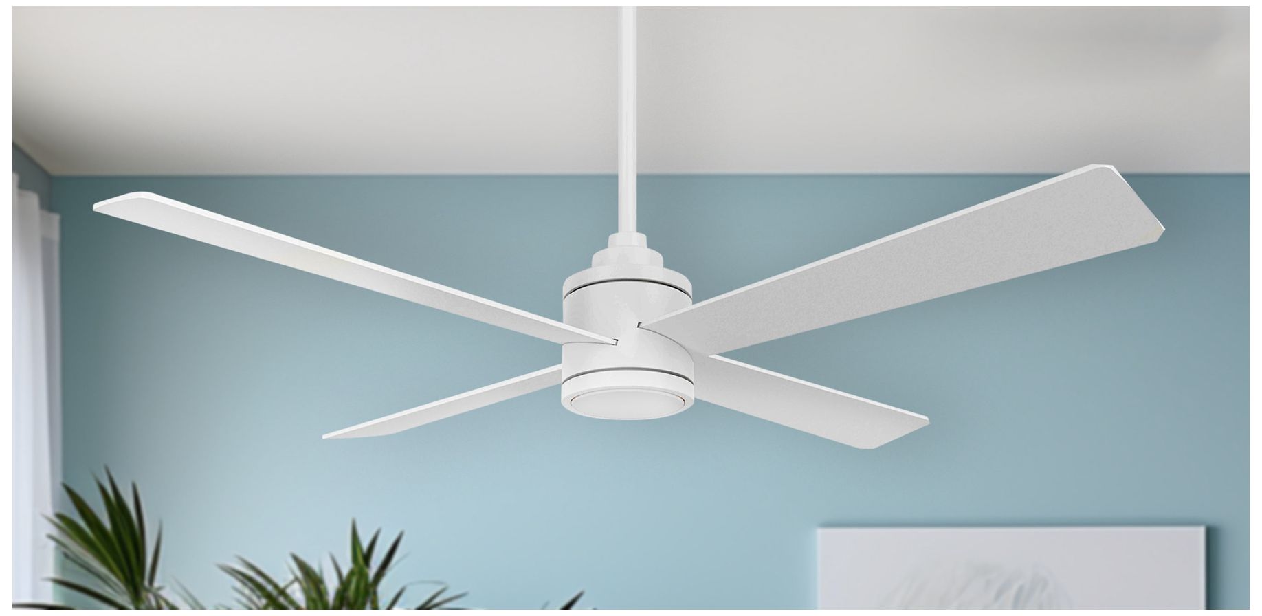Image 6 Minka Aire Falco 54-inch LED Flat White Indoor Ceiling Fan more views