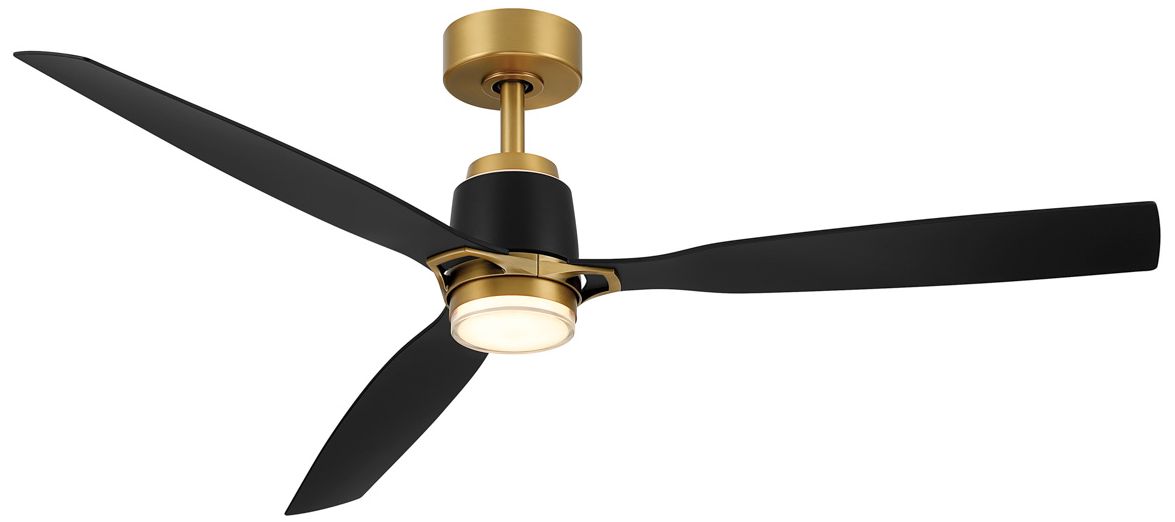 Image 2 Minka Aire Foxden 53-in CCT LED Legacy Brass Indoor 3-Blade Ceiling Fan