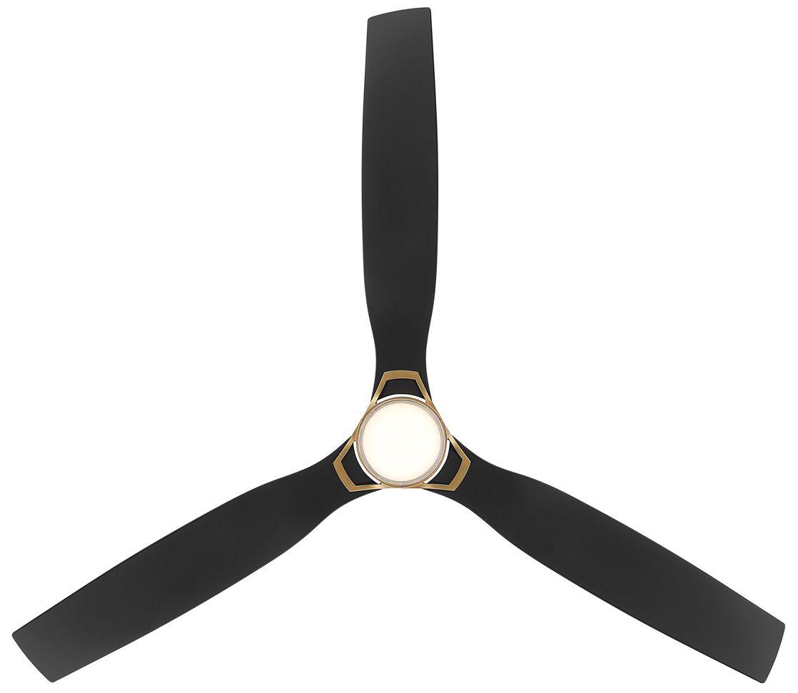 Image 3 Minka Aire Foxden 53-in CCT LED Legacy Brass Indoor 3-Blade Ceiling Fan more views
