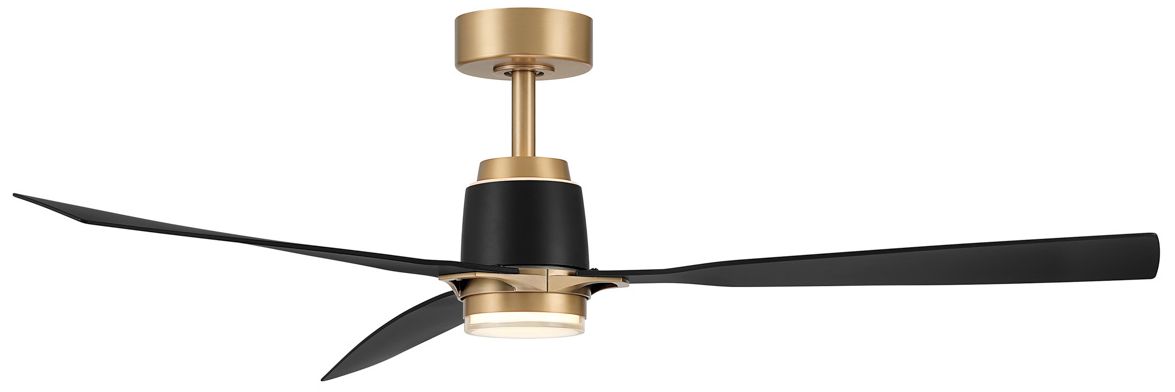 Image 6 Minka Aire Foxden 53-in CCT LED Legacy Brass Indoor 3-Blade Ceiling Fan more views