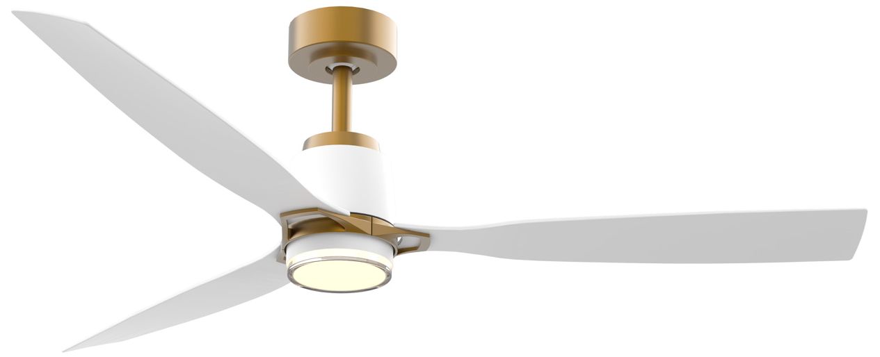 Image 2 Minka Aire Foxden 53-in CCT LED Legacy Brass Indoor 3-Blade Ceiling Fan