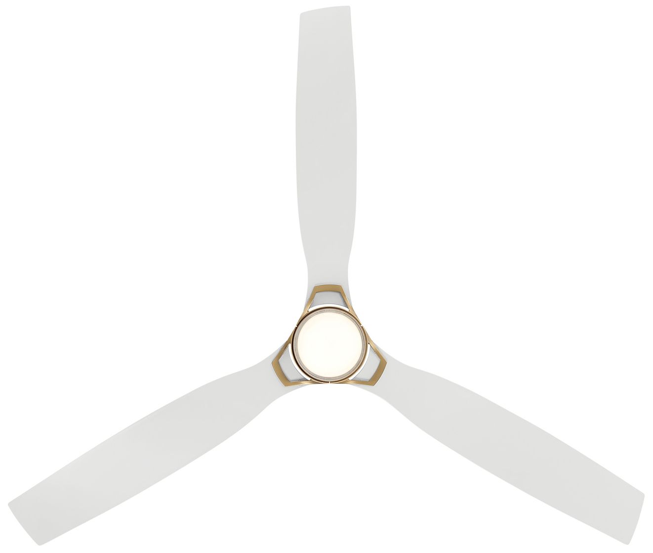 Image 3 Minka Aire Foxden 53-in CCT LED Legacy Brass Indoor 3-Blade Ceiling Fan more views