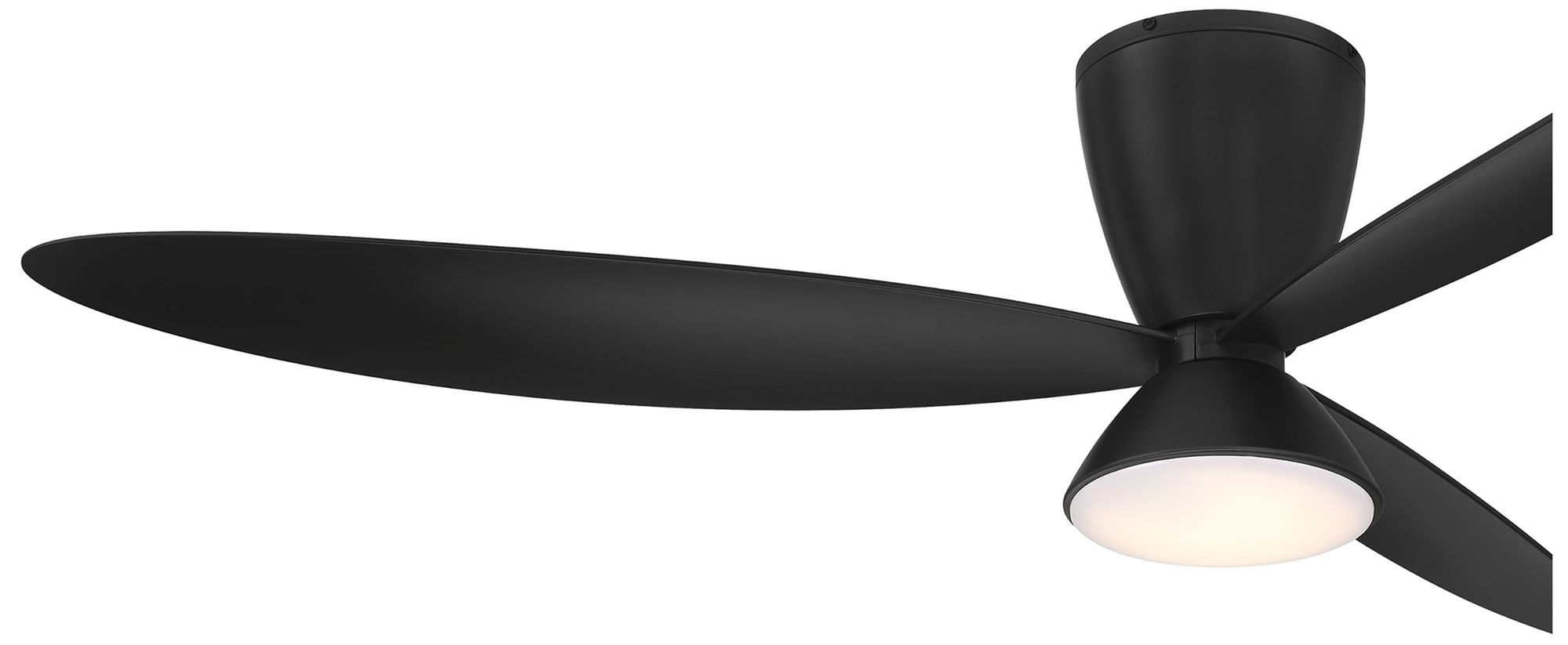 Image 4 Minka-Aire Hourglass 58-in LED Coal Black 3-Blade Flush Mount Ceiling Fan more views