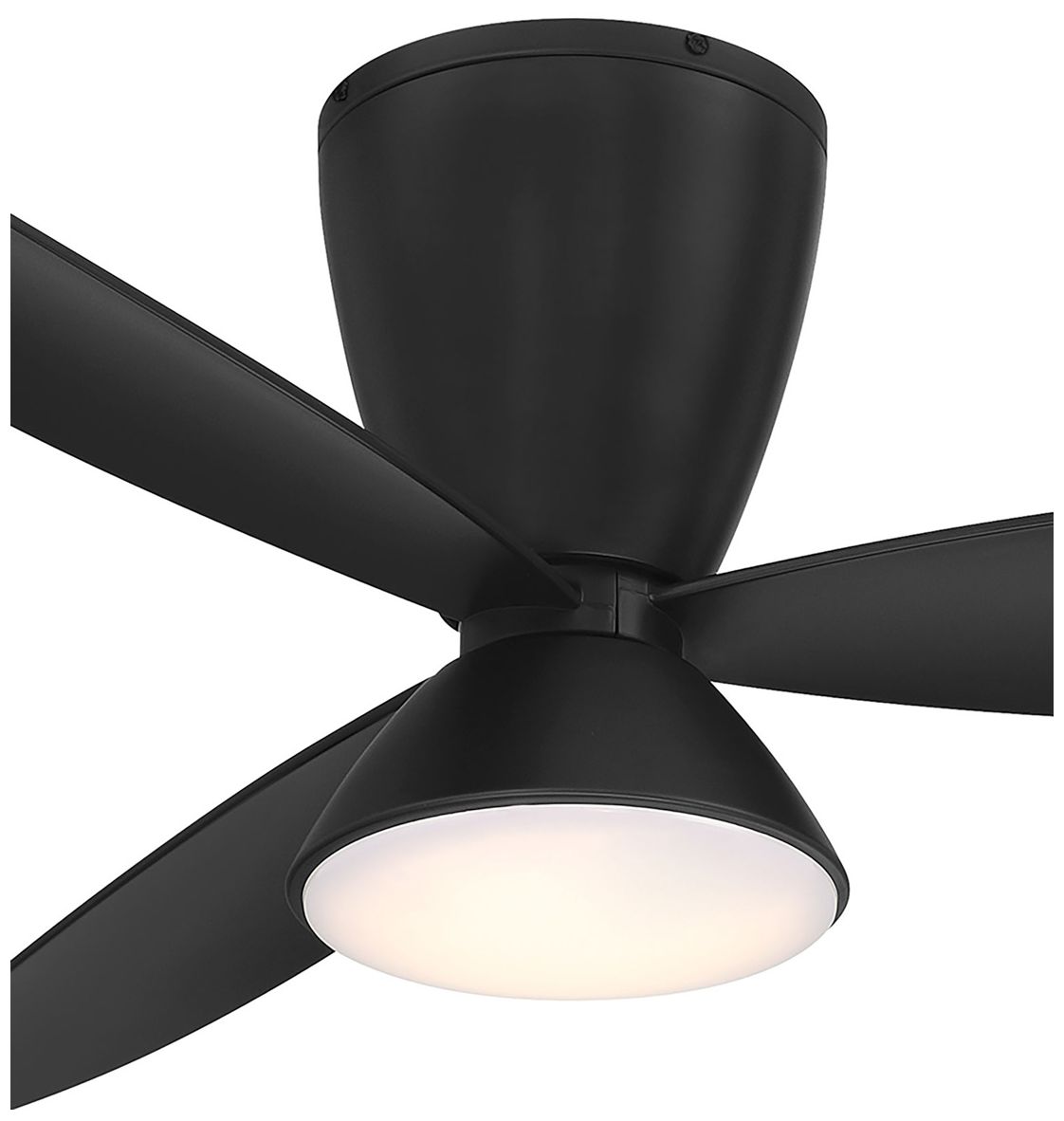 Minka-Aire Hourglass 58-in LED Coal Black 3-Blade Flush Mount Ceiling Fan