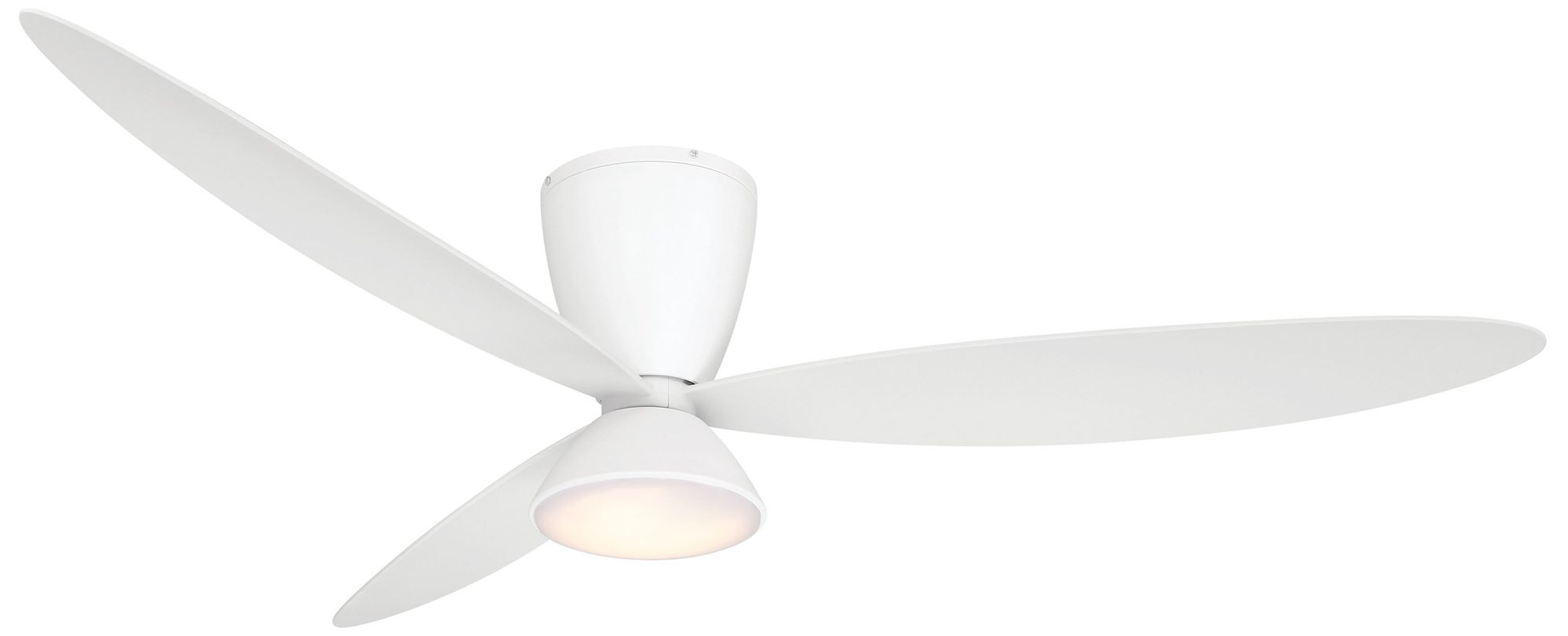 Image 2 Minka-Aire Hourglass 58-in LED Flat White 3-Blade Flush Mount Ceiling Fan