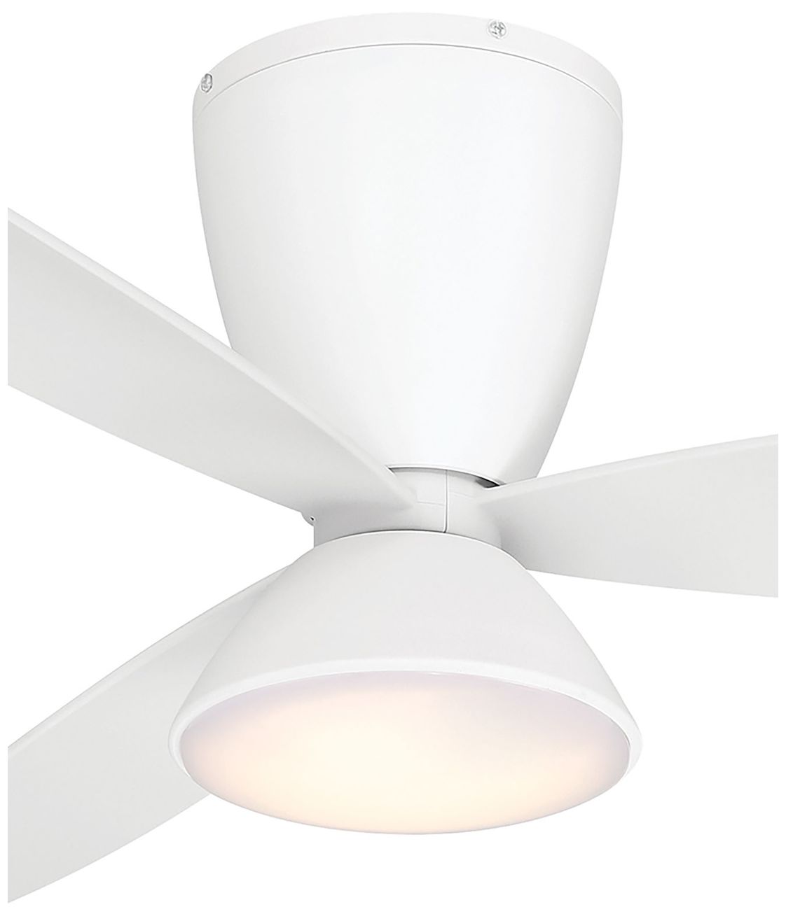 Image 4 Minka-Aire Hourglass 58-in LED Flat White 3-Blade Flush Mount Ceiling Fan more views