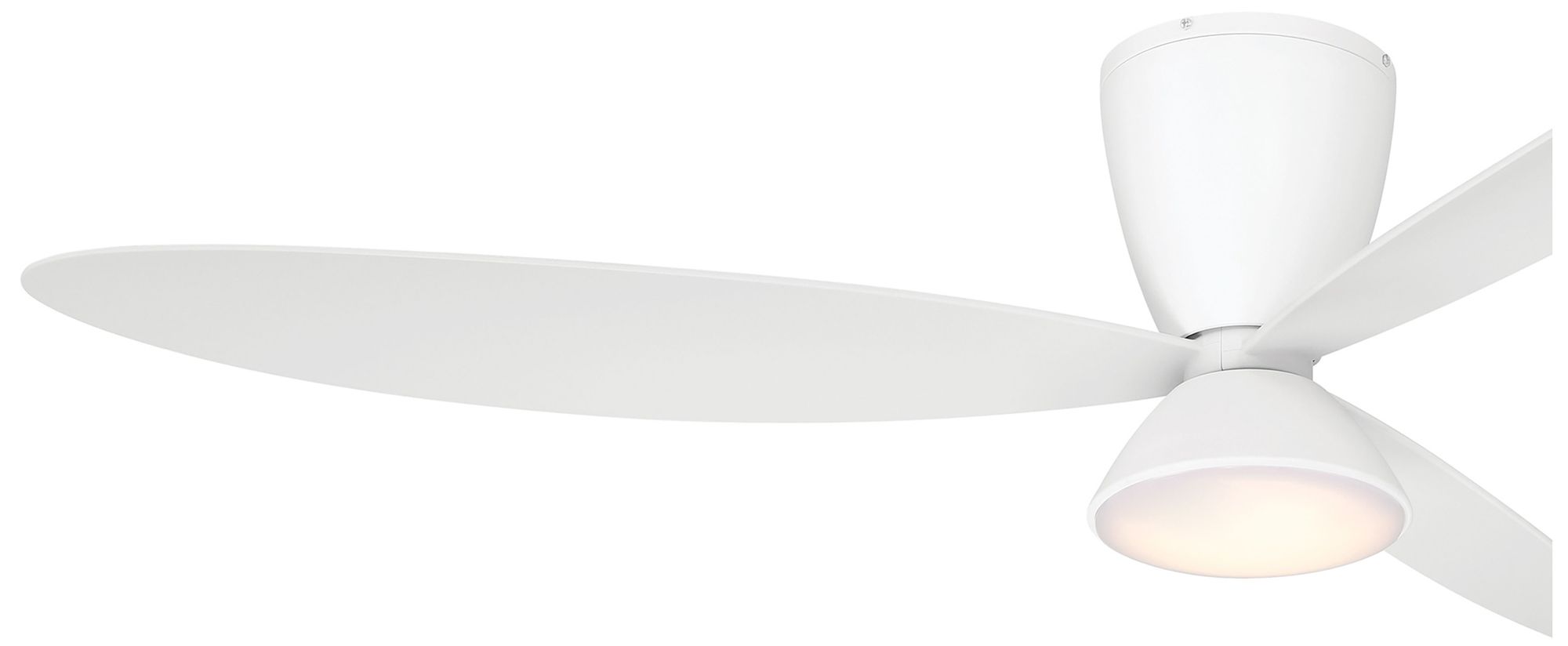 Image 7 Minka-Aire Hourglass 58-in LED Flat White 3-Blade Flush Mount Ceiling Fan more views