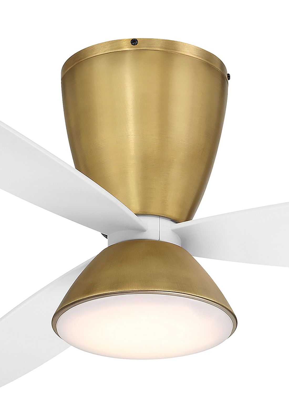 Image 2 Minka-Aire Hourglass 58-in LED Legacy Brass 3-Blade Flush Mount Ceiling Fan more views