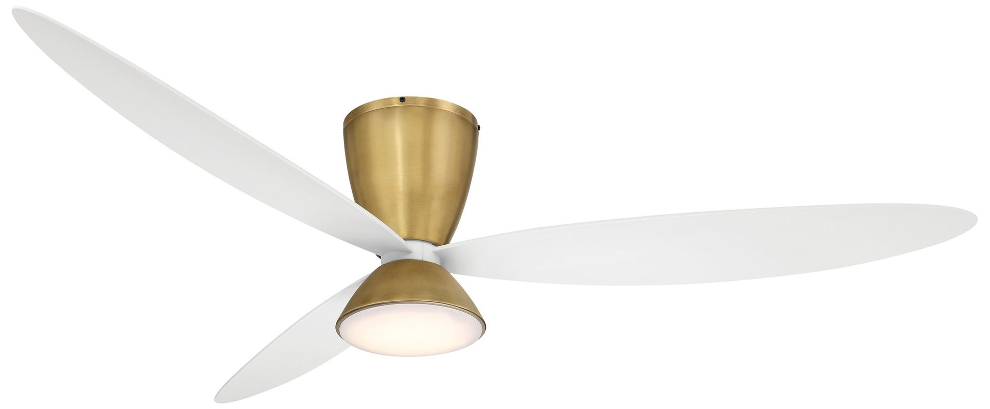 Image 4 Minka-Aire Hourglass 58-in LED Legacy Brass 3-Blade Flush Mount Ceiling Fan more views