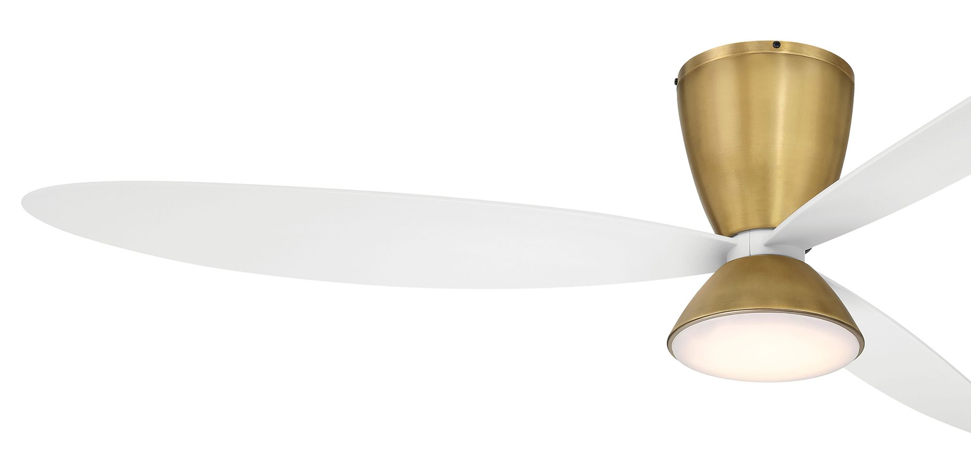 Image 5 Minka-Aire Hourglass 58-in LED Legacy Brass 3-Blade Flush Mount Ceiling Fan more views