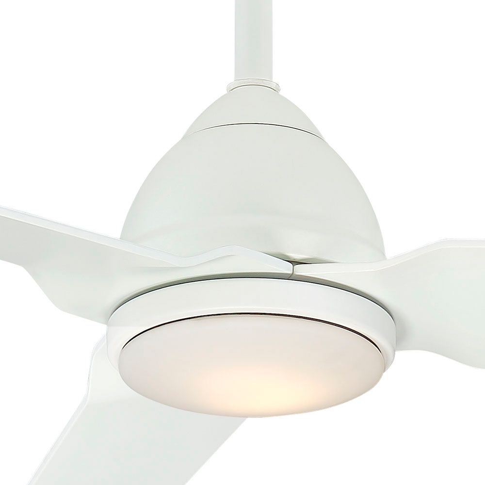 Minka-Aire Java 54-in LED Flat White 3-Blade Ceiling Fan with Remote